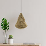 Maxbell Braided Pendant Light Shade Only Woven Lampshade for Cafe Cottage Restaurant 28cmx26cm