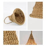 Maxbell Braided Pendant Light Shade Only Woven Lampshade for Cafe Cottage Restaurant 28cmx26cm