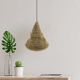 Maxbell Braided Pendant Light Shade Only Woven Lampshade for Cafe Cottage Restaurant 30cmx31cm