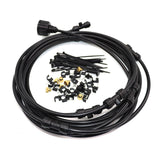 Maxbell Misting Cooling System Outdoor Misting System for Greenhouse Backyard Garden Black