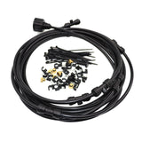 Maxbell Misting Cooling System Outdoor Misting System for Greenhouse Backyard Garden Black