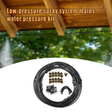 Maxbell Misting Cooling System Outdoor Misting System for Greenhouse Backyard Garden Black