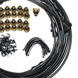 Maxbell Misting Cooling System Outdoor Misting System for Greenhouse Backyard Garden Black