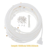 Maxbell Misting Cooling System Outdoor Misting System for Greenhouse Backyard Garden White