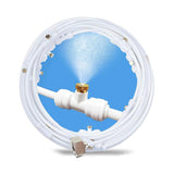 Maxbell Misting Cooling System Outdoor Misting System for Greenhouse Backyard Garden White