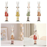 Maxbell Rabbit Girl Statue Collectible Desktop Sculpture for Bookshelf Cabinet Decor Brown