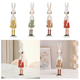 Maxbell Rabbit Girl Statue Collectible Desktop Sculpture for Bookshelf Cabinet Decor Brown