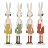 Maxbell Rabbit Girl Statue Collectible Desktop Sculpture for Bookshelf Cabinet Decor Brown