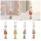 Maxbell Rabbit Girl Statue Collectible Desktop Sculpture for Bookshelf Cabinet Decor Brown