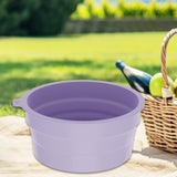 Maxbell Foldable Face Basin Convenient Dish Tub Washbasin for Travel Laundry Camping violet