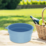 Maxbell Foldable Face Basin Convenient Dish Tub Washbasin for Travel Laundry Camping blue