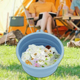 Maxbell Foldable Face Basin Convenient Dish Tub Washbasin for Travel Laundry Camping blue