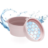 Maxbell Foldable Face Basin Convenient Dish Tub Washbasin for Travel Laundry Camping pink