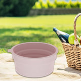 Maxbell Foldable Face Basin Convenient Dish Tub Washbasin for Travel Laundry Camping pink