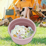 Maxbell Foldable Face Basin Convenient Dish Tub Washbasin for Travel Laundry Camping pink