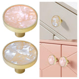 Maxbell Cabinet Knob Home Decoration Sturdy Drawer Handle for Dresser Closet Bedroom Pink