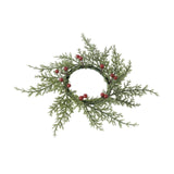 Maxbell Artificial Cedar and Berry Candle Ring Lightweight Versatile Inner Dia 7.5cm