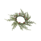 Maxbell Artificial Cedar and Berry Candle Ring Lightweight Versatile Inner Dia 7.5cm