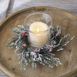Maxbell Christmas Candle Garland Handmade Candlestick Wreath for Tree Bedroom Window