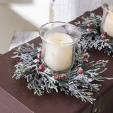 Maxbell Christmas Candle Garland Handmade Candlestick Wreath for Tree Bedroom Window