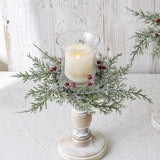 Maxbell Christmas Candle Garland Realistic Home Decor for Bedroom Window Living Room
