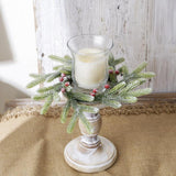 Maxbell Christmas Candle Ring Wreath Xmas Candle Holder Wreath for Tree Wedding Home