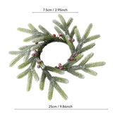 Maxbell Christmas Candle Ring Wreath Xmas Candle Holder Wreath for Tree Wedding Home
