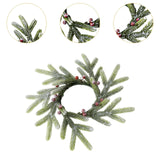 Maxbell Christmas Candle Ring Wreath Xmas Candle Holder Wreath for Tree Wedding Home