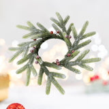 Maxbell Christmas Candle Ring Wreath Xmas Candle Holder Wreath for Tree Wedding Home