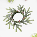 Maxbell Christmas Candle Ring Wreath Xmas Candle Holder Wreath for Tree Wedding Home