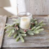 Maxbell Christmas Candle Ring Wreath Xmas Candle Holder Wreath for Tree Wedding Home