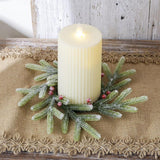 Maxbell Christmas Candle Ring Wreath Xmas Candle Holder Wreath for Tree Wedding Home