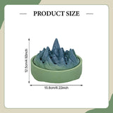 Maxbell Ceramic Censer Reading Room Desk Party Office Mountain Incense Burner Holder Green