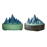 Maxbell Ceramic Censer Reading Room Desk Party Office Mountain Incense Burner Holder Green