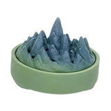 Maxbell Ceramic Censer Reading Room Desk Party Office Mountain Incense Burner Holder Green