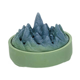 Maxbell Ceramic Censer Reading Room Desk Party Office Mountain Incense Burner Holder Green