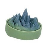 Maxbell Ceramic Censer Reading Room Desk Party Office Mountain Incense Burner Holder Green