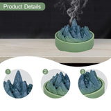Maxbell Ceramic Censer Reading Room Desk Party Office Mountain Incense Burner Holder Green