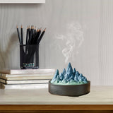 Maxbell Ceramic Censer Reading Room Desk Party Office Mountain Incense Burner Holder Black