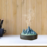 Maxbell Ceramic Censer Reading Room Desk Party Office Mountain Incense Burner Holder Black