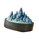 Maxbell Ceramic Censer Reading Room Desk Party Office Mountain Incense Burner Holder Black