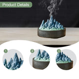 Maxbell Ceramic Censer Reading Room Desk Party Office Mountain Incense Burner Holder Black