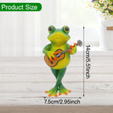 Maxbell Frog Figurine Creative Accessories Cute Decor for Living Room Dashboard Lawn Guitar