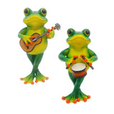 Maxbell Frog Figurine Creative Accessories Cute Decor for Living Room Dashboard Lawn Guitar