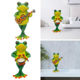 Maxbell Frog Figurine Creative Accessories Cute Decor for Living Room Dashboard Lawn Guitar