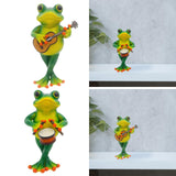 Maxbell Frog Figurine Creative Accessories Cute Decor for Living Room Dashboard Lawn Guitar
