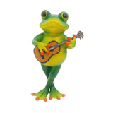 Maxbell Frog Figurine Creative Accessories Cute Decor for Living Room Dashboard Lawn Guitar