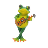 Maxbell Frog Figurine Creative Accessories Cute Decor for Living Room Dashboard Lawn Guitar