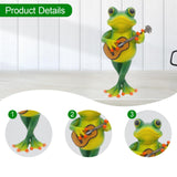Maxbell Frog Figurine Creative Accessories Cute Decor for Living Room Dashboard Lawn Guitar