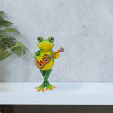 Maxbell Frog Figurine Creative Accessories Cute Decor for Living Room Dashboard Lawn Guitar